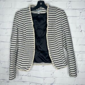 H&M size 6 navy blue striped blazer
